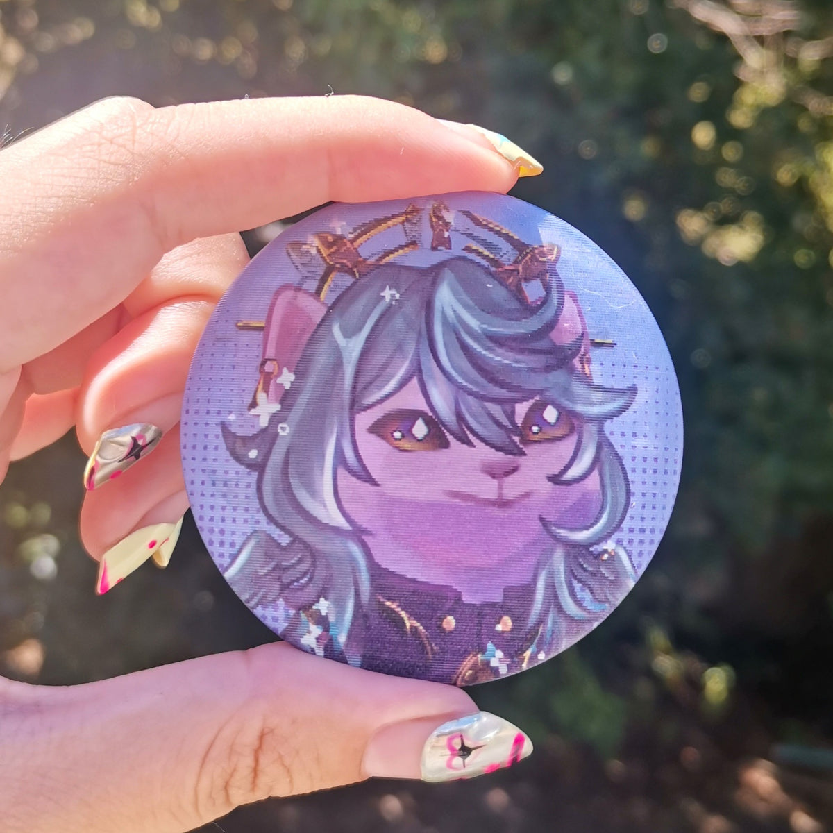 Honkai Star Rail Lenticular Pins ( HSR ) Pop cat meme badge