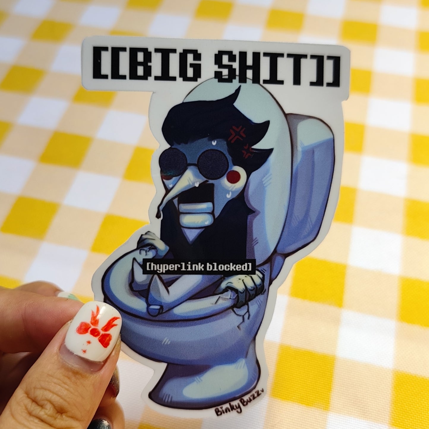 Deltarune Spamton Big Shit Jumbo Sticker