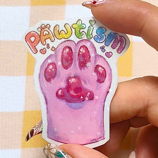 Pawtism Holographic Vinyl Stickers!