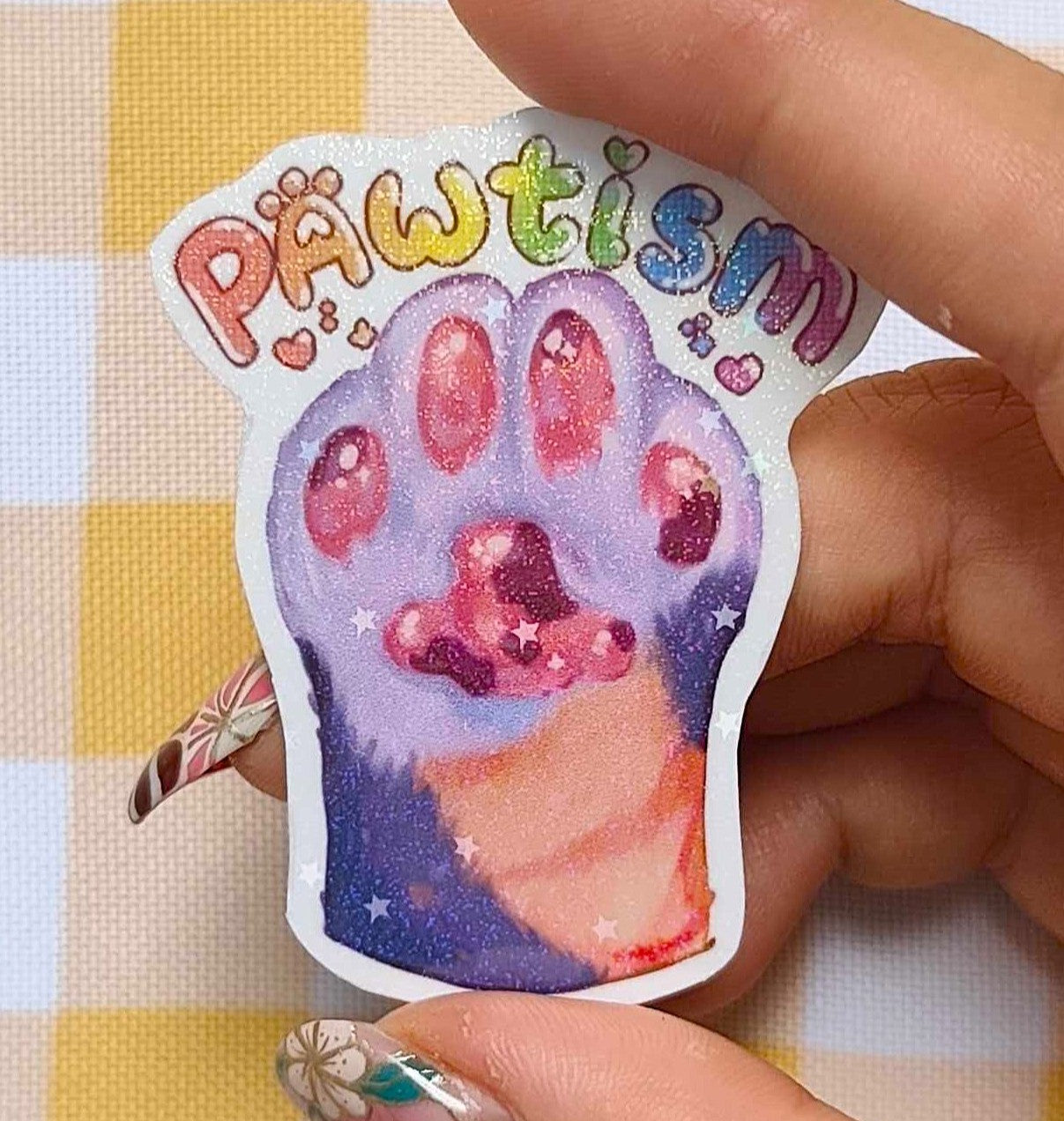 Pawtism Holographic Vinyl Stickers!