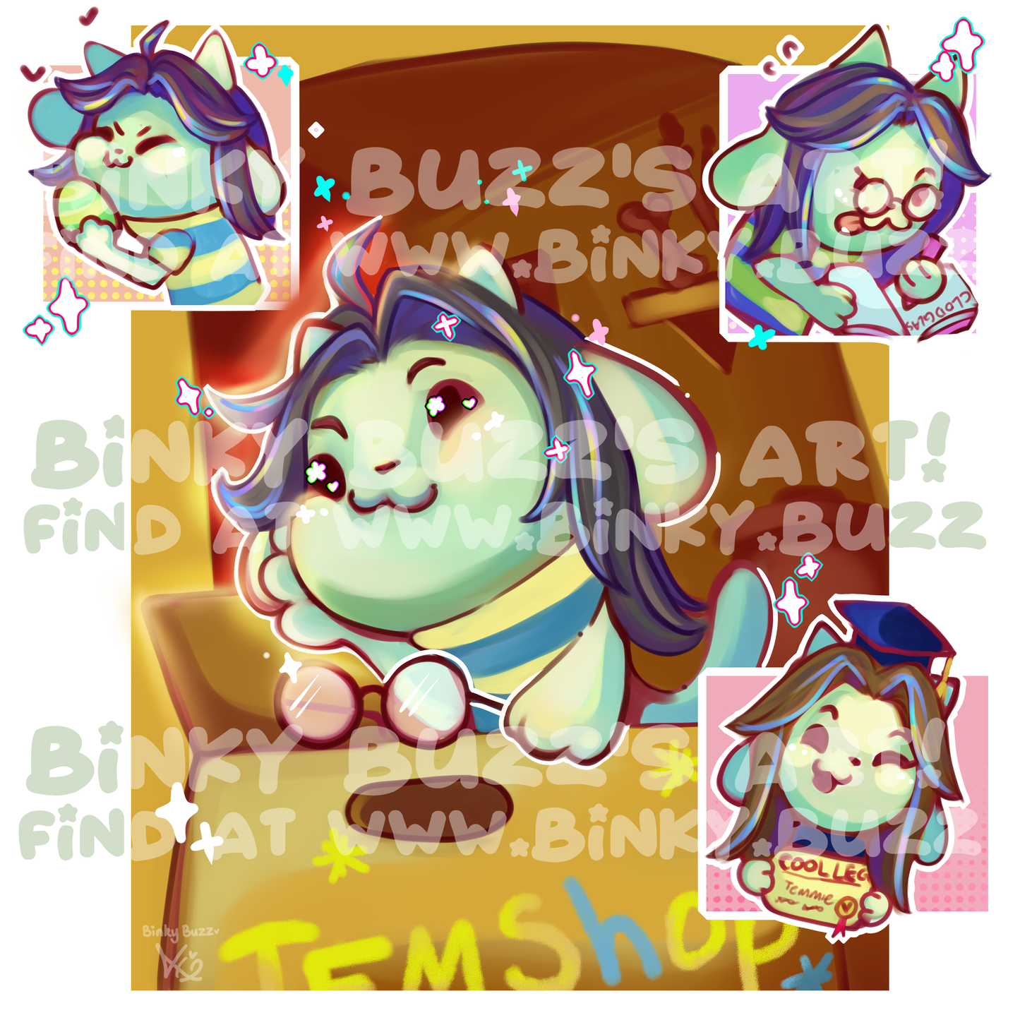 Temmie!!! Square Print