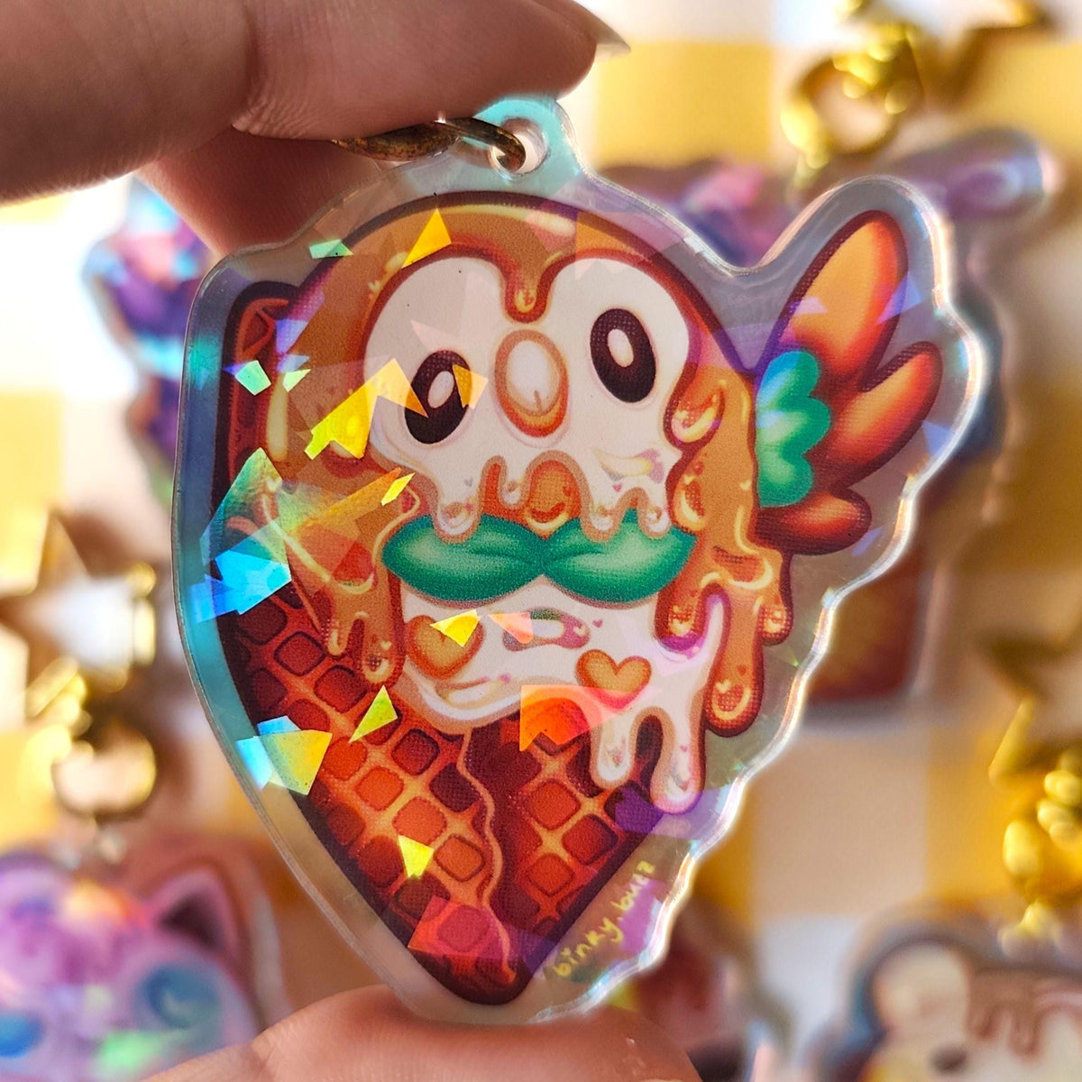 Pokemon Ice cream acrylic charm| Holographic Key chain