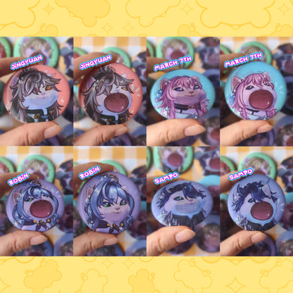 Honkai Star Rail Lenticular Pins ( HSR ) Pop cat meme badge