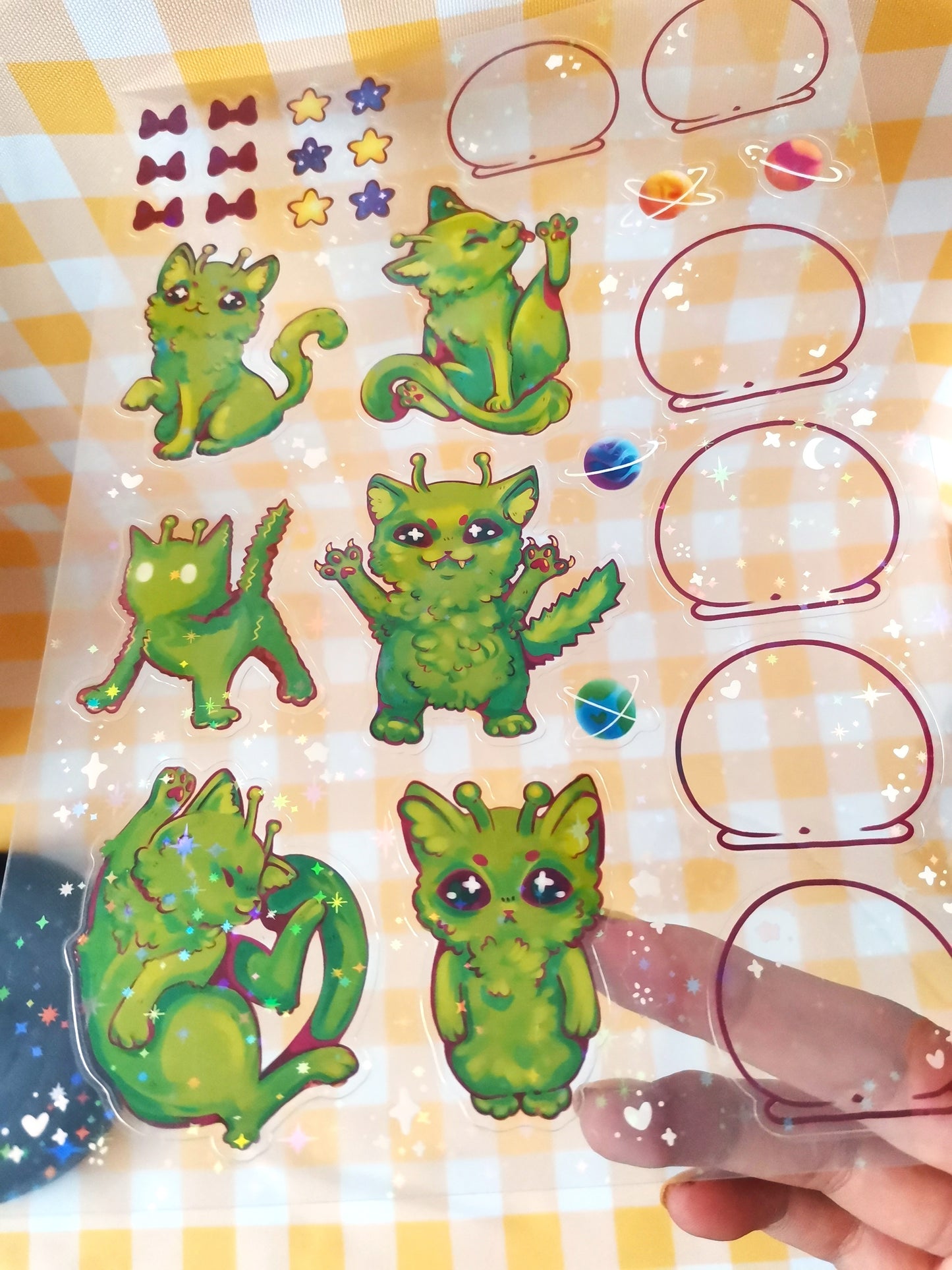 Alien Cat Sticker Sheet!!