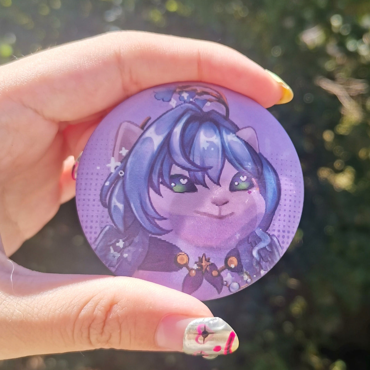 Honkai Star Rail Lenticular Pins ( HSR ) Pop cat meme badge