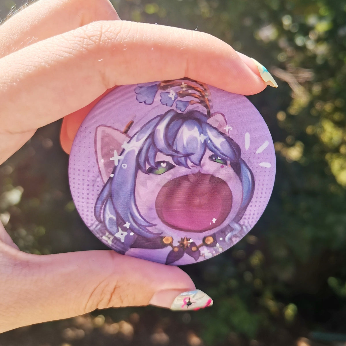 Honkai Star Rail Lenticular Pins ( HSR ) Pop cat meme badge