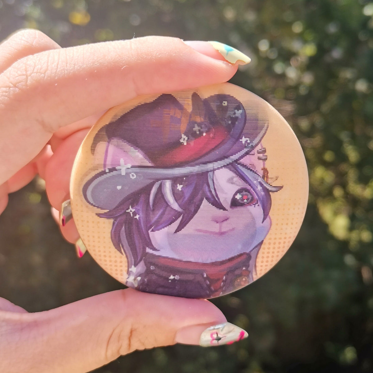Honkai Star Rail Lenticular Pins ( HSR ) Pop cat meme badge