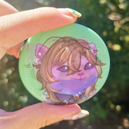 Honkai Star Rail Lenticular Pins ( HSR ) Pop cat meme badge
