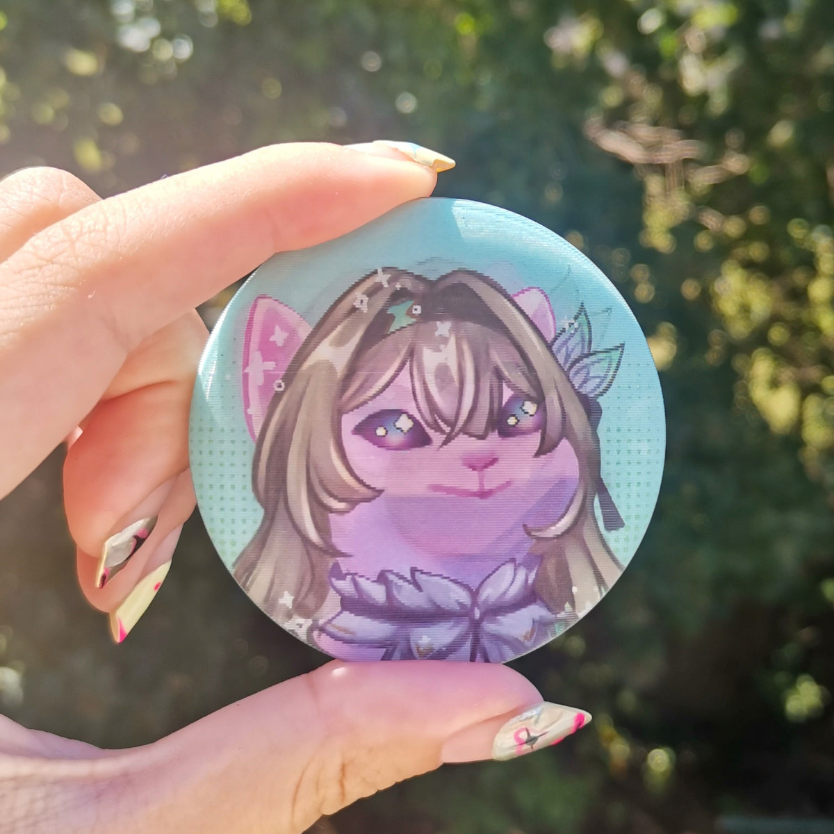 Honkai Star Rail Lenticular Pins ( HSR ) Pop cat meme badge