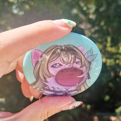 Honkai Star Rail Lenticular Pins ( HSR ) Pop cat meme badge