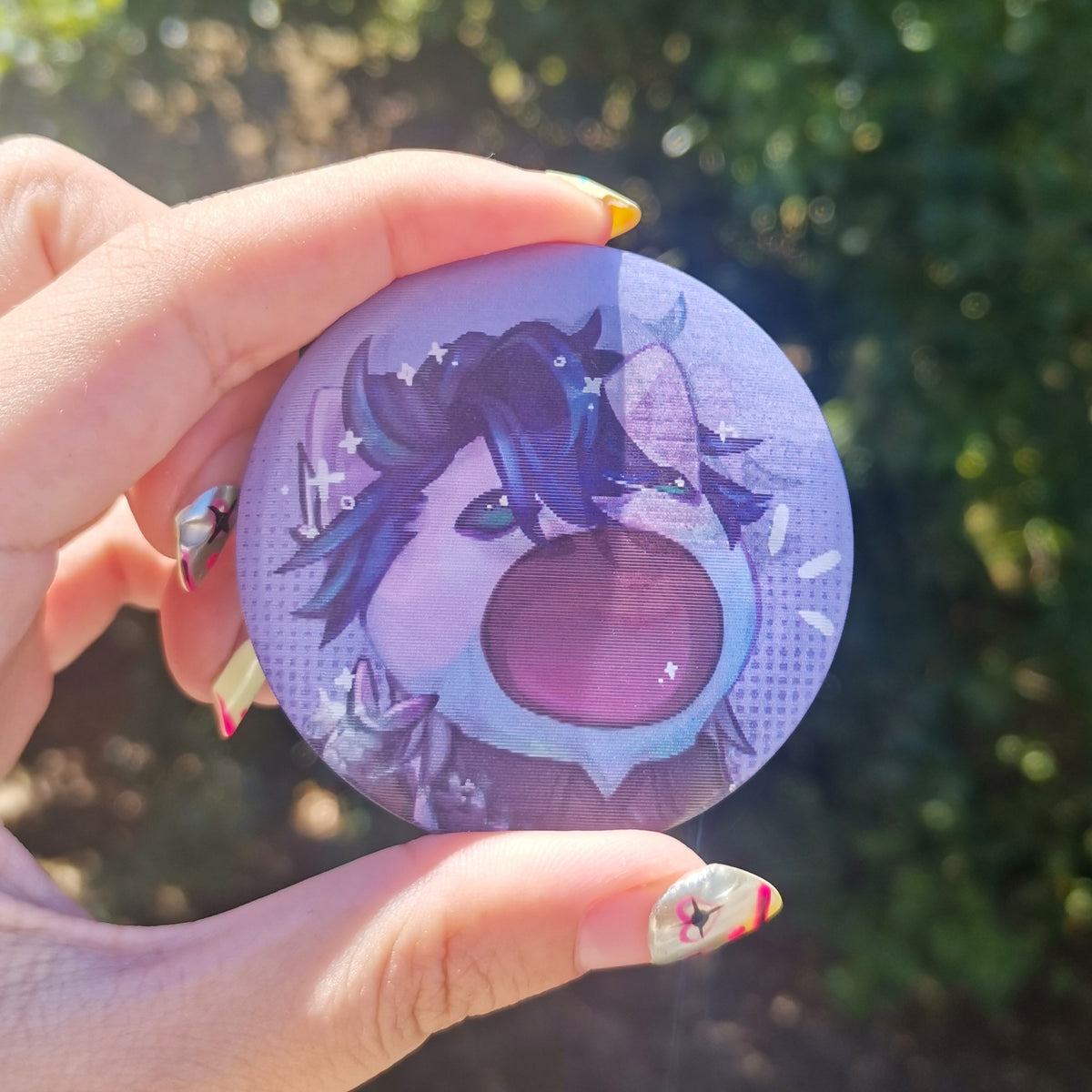 Honkai Star Rail Lenticular Pins ( HSR ) Pop cat meme badge