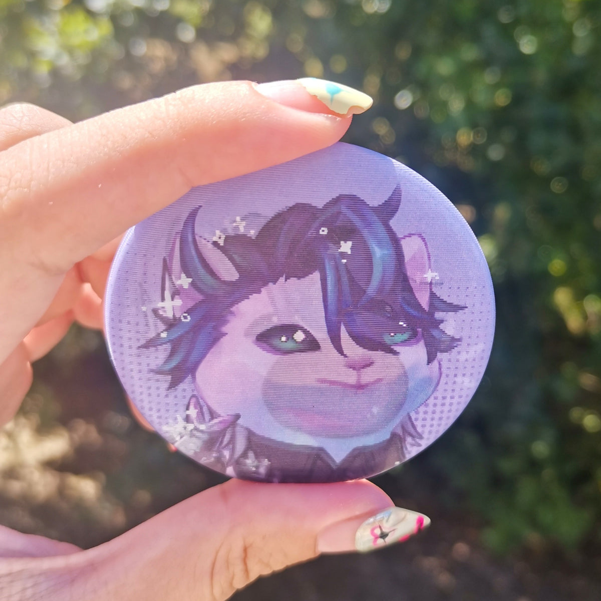 Honkai Star Rail Lenticular Pins ( HSR ) Pop cat meme badge