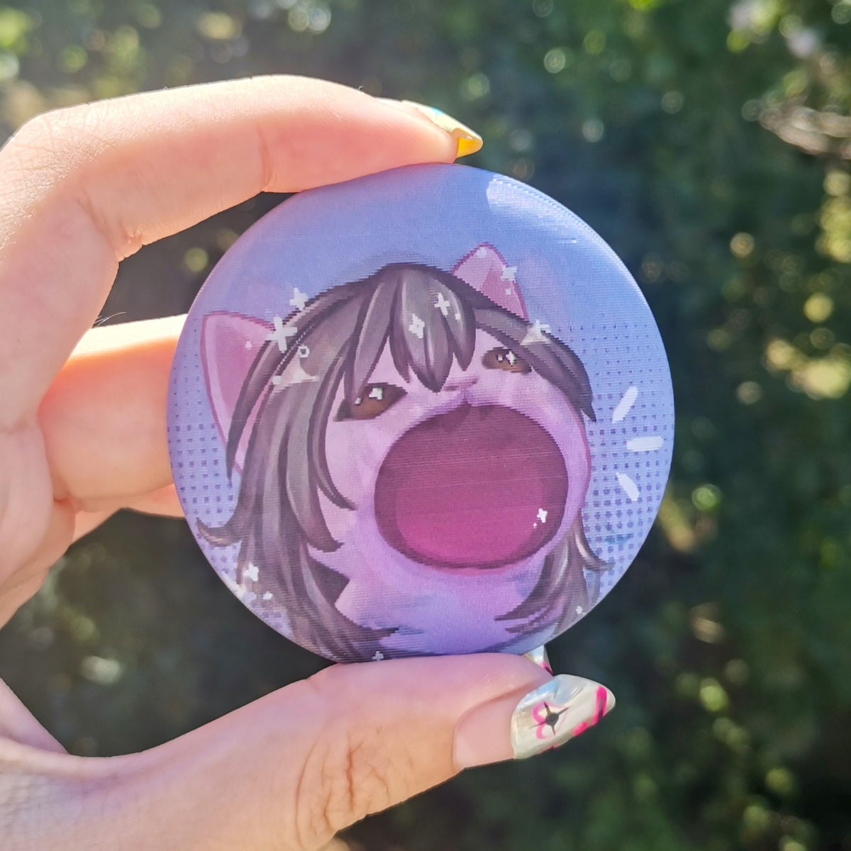 Honkai Star Rail Lenticular Pins ( HSR ) Pop cat meme badge