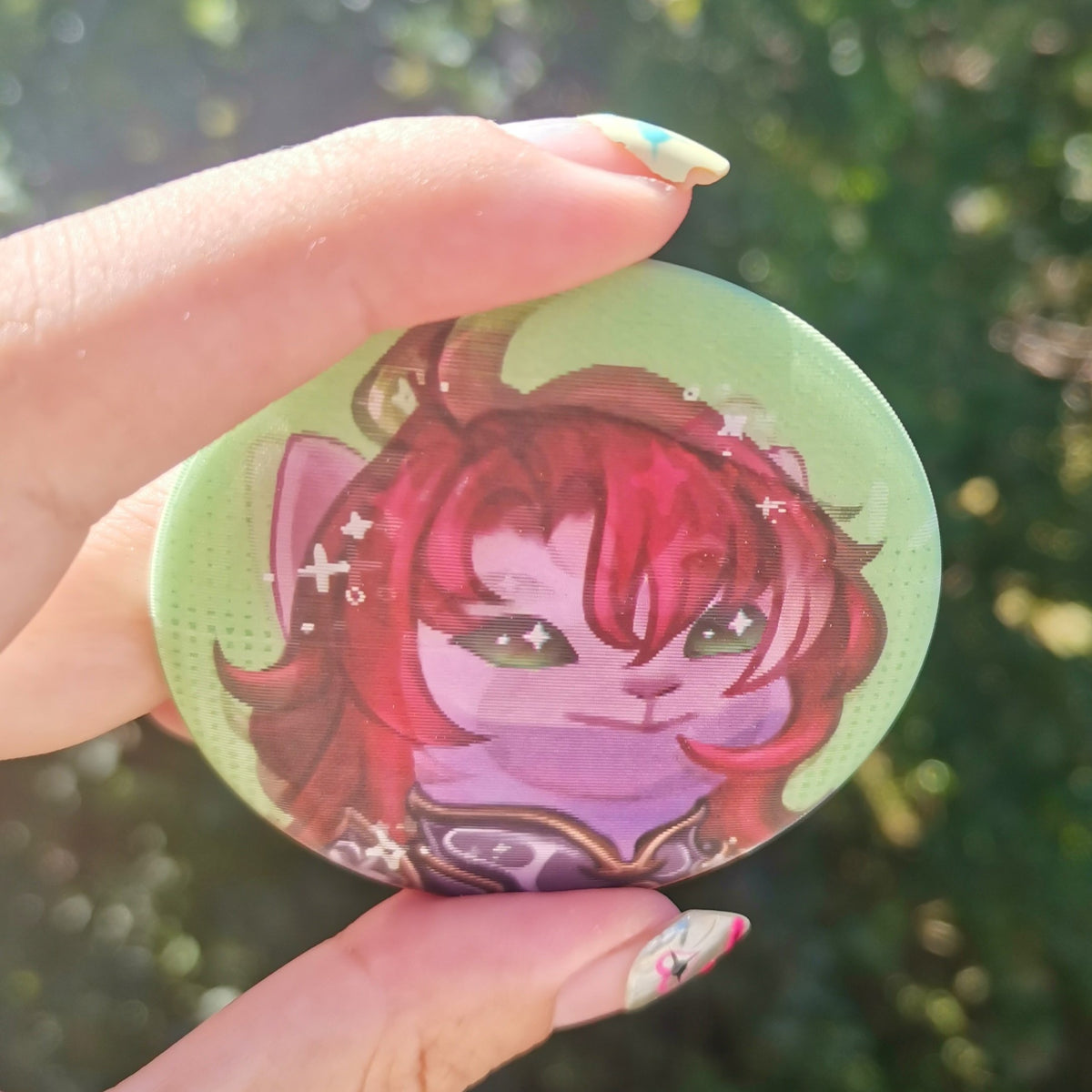 Honkai Star Rail Lenticular Pins ( HSR ) Pop cat meme badge