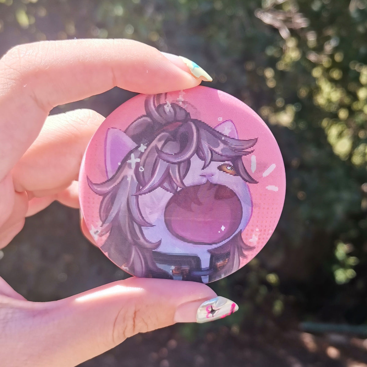 Honkai Star Rail Lenticular Pins ( HSR ) Pop cat meme badge