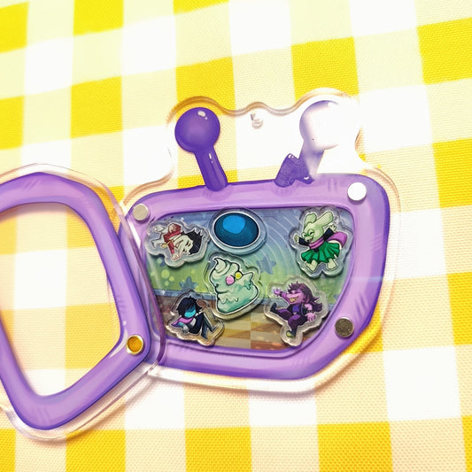 Deltarune Tenna Shaker Charm! (6 charms and 2 interchangeable face plates!!)