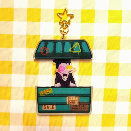 Deltarune Spamton Trashcan Opening Acrylic Charm