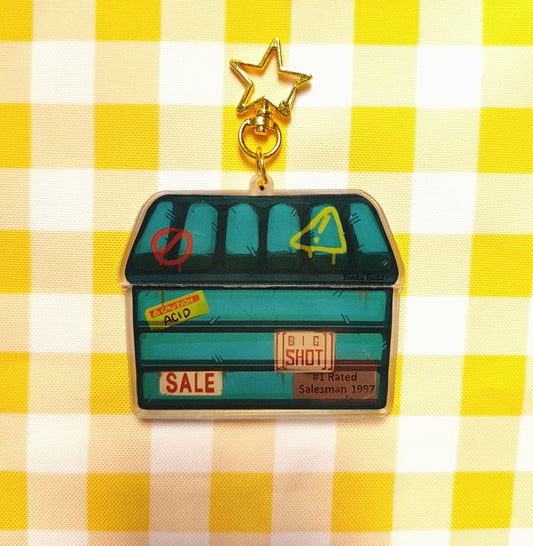 Deltarune Spamton Trashcan Opening Acrylic Charm