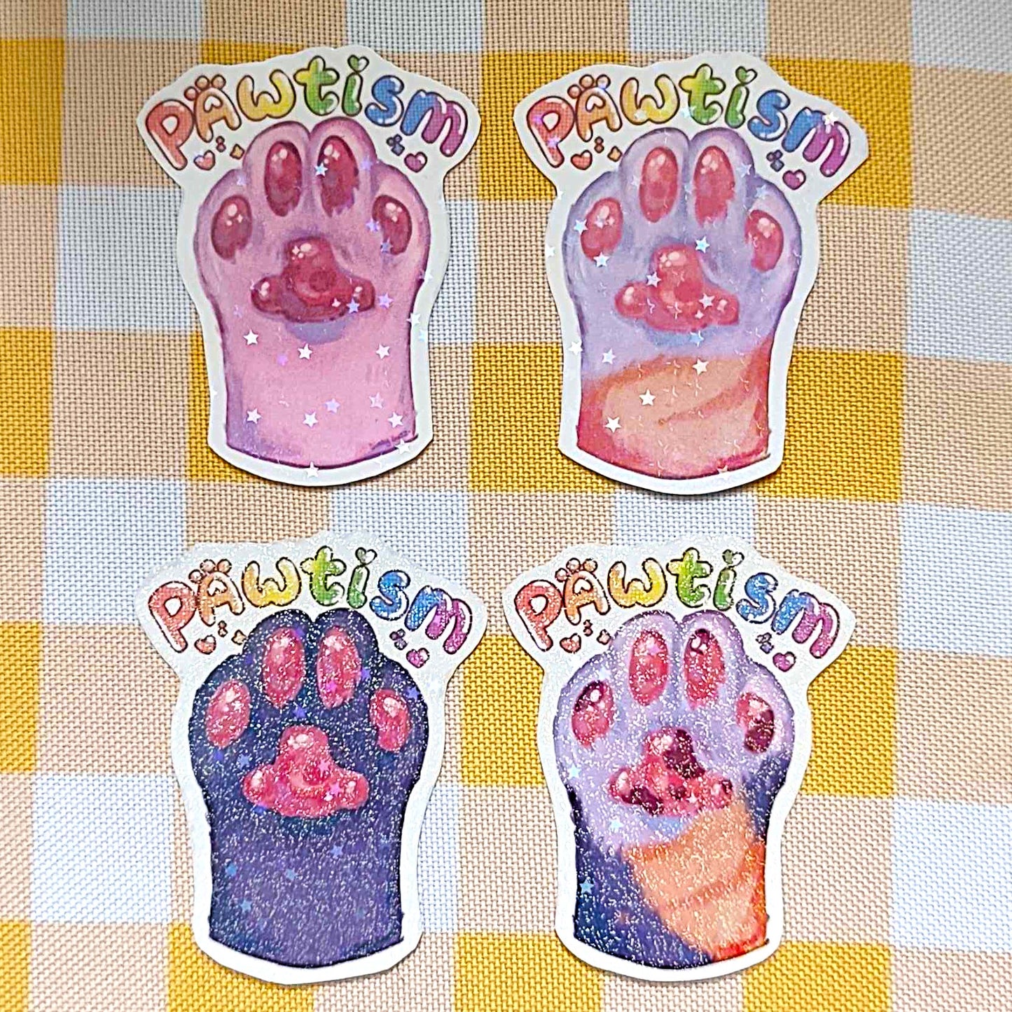 Pawtism Holographic Vinyl Stickers!