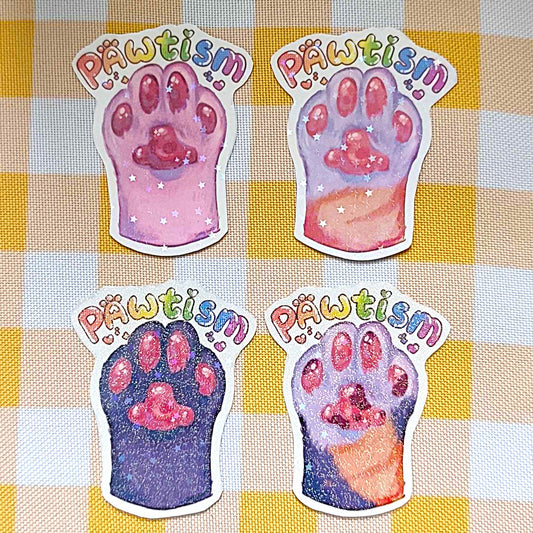 Pawtism Holographic Vinyl Stickers!