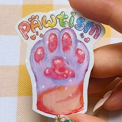 Pawtism Holographic Vinyl Stickers!