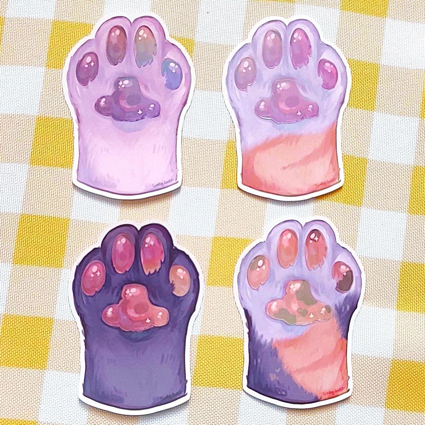 Sweaty Paw Pad Vinyl Jumbo Stickers!