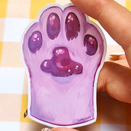 Sweaty Paw Pad Vinyl Jumbo Stickers!