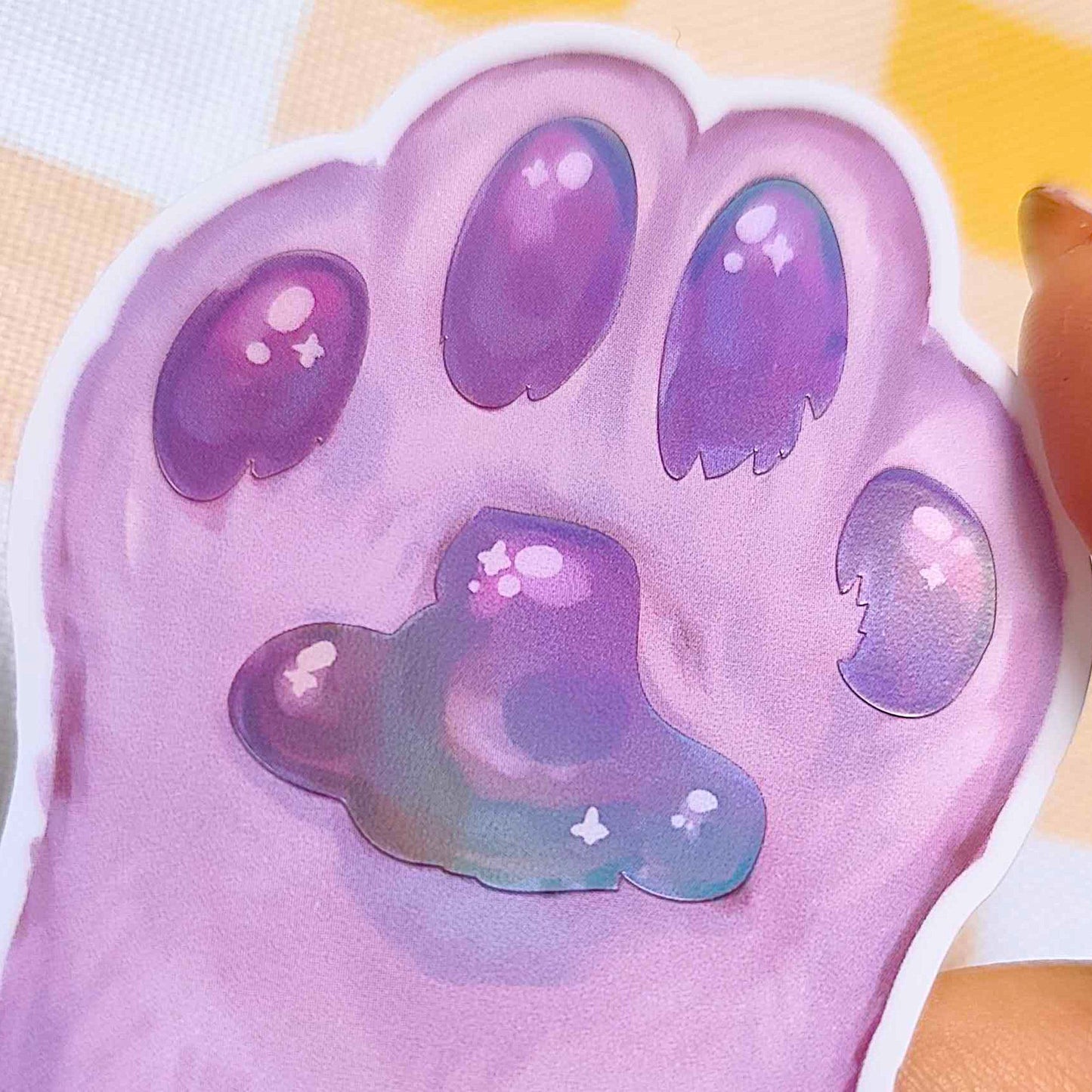 Sweaty Paw Pad Vinyl Jumbo Stickers!