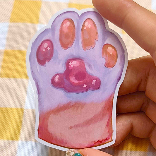 Sweaty Paw Pad Vinyl Jumbo Stickers!