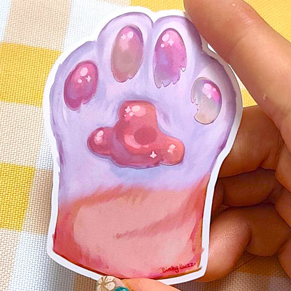 Sweaty Paw Pad Vinyl Jumbo Stickers!