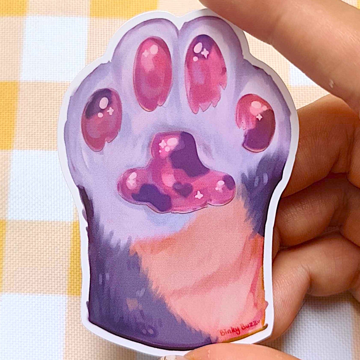 Sweaty Paw Pad Vinyl Jumbo Stickers!
