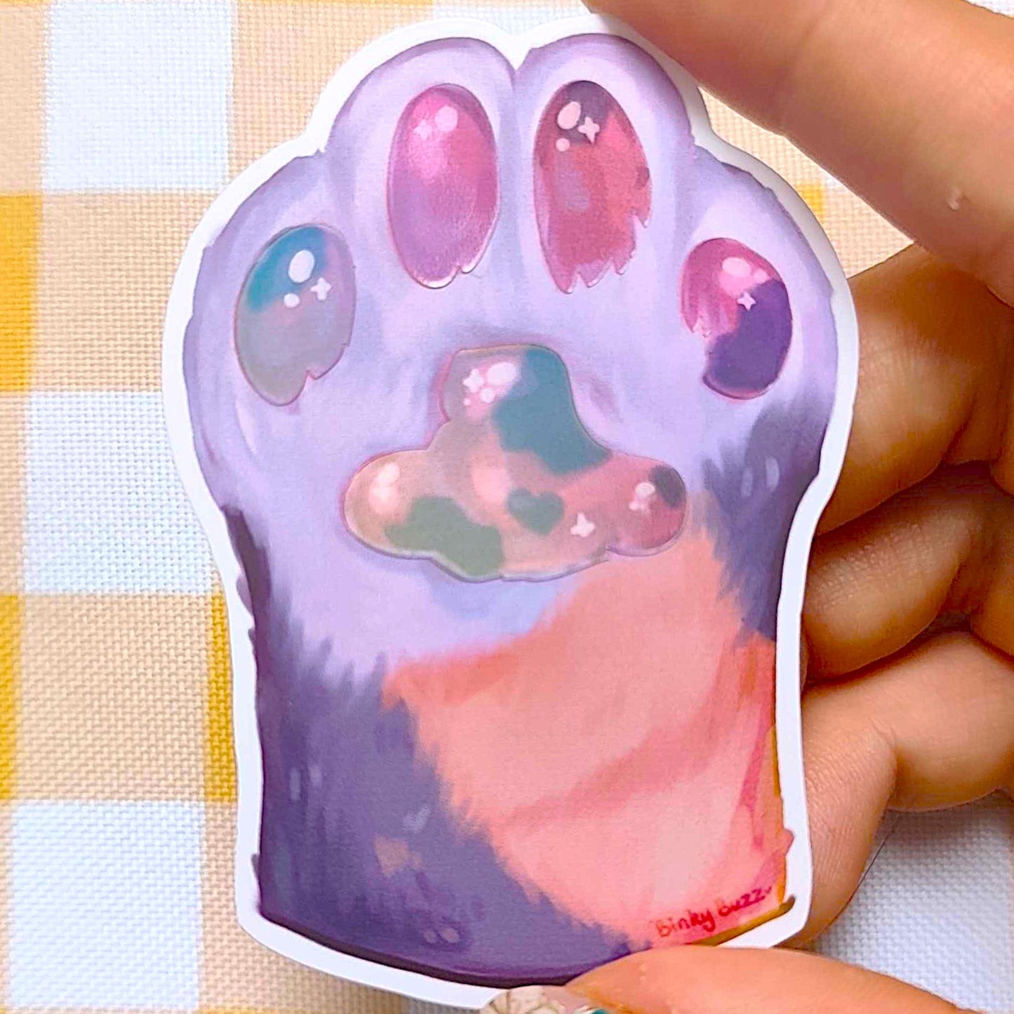 Sweaty Paw Pad Vinyl Jumbo Stickers!