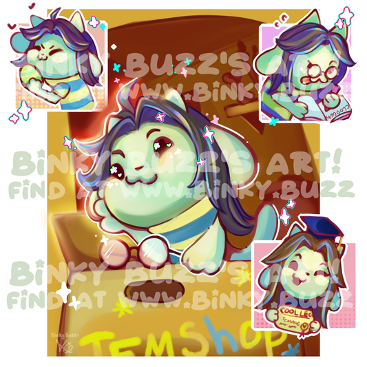Temmie!!! Square Print