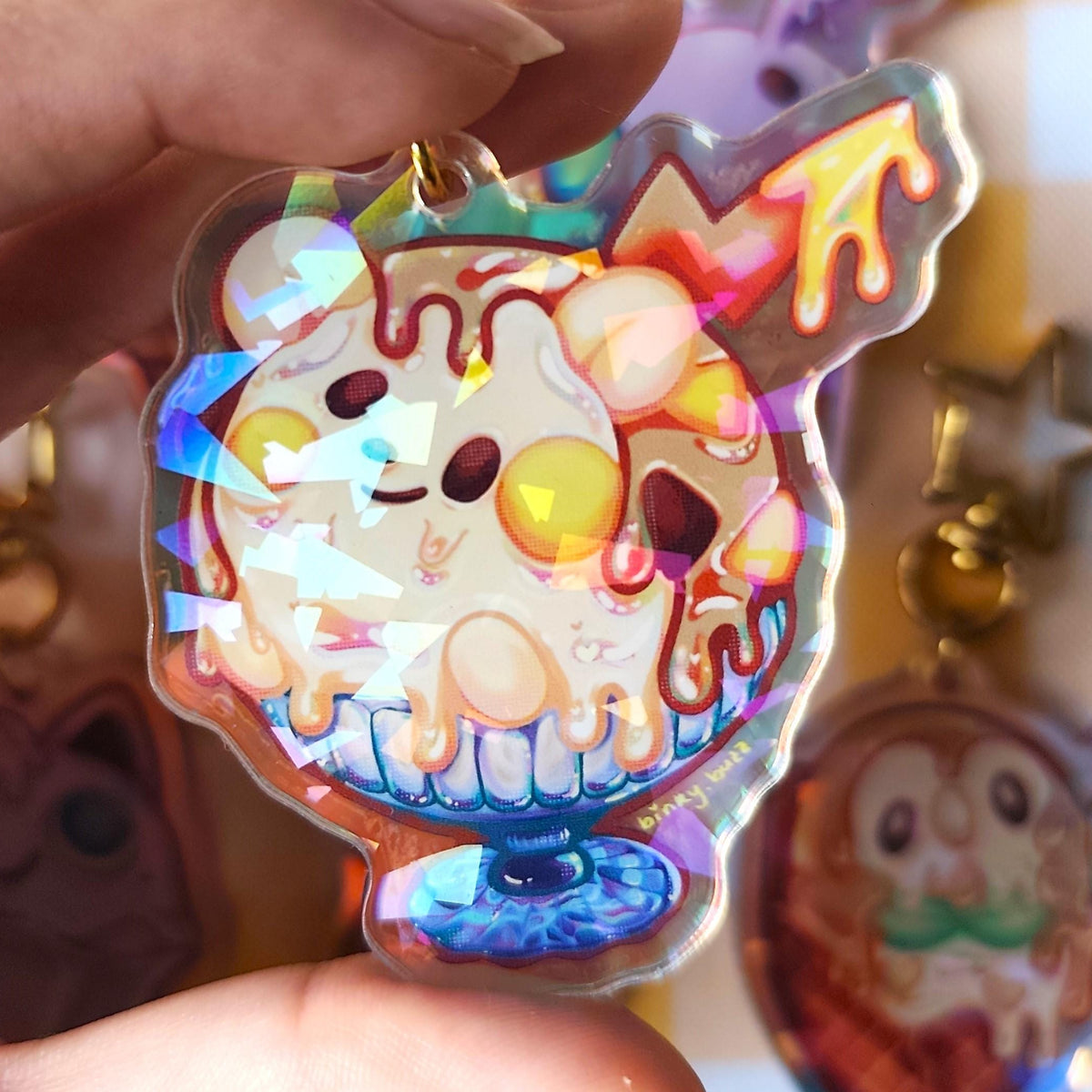 Pokemon Ice cream acrylic charm| Holographic Key chain