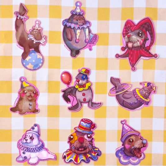 Jumbo Clown Seal Stickers