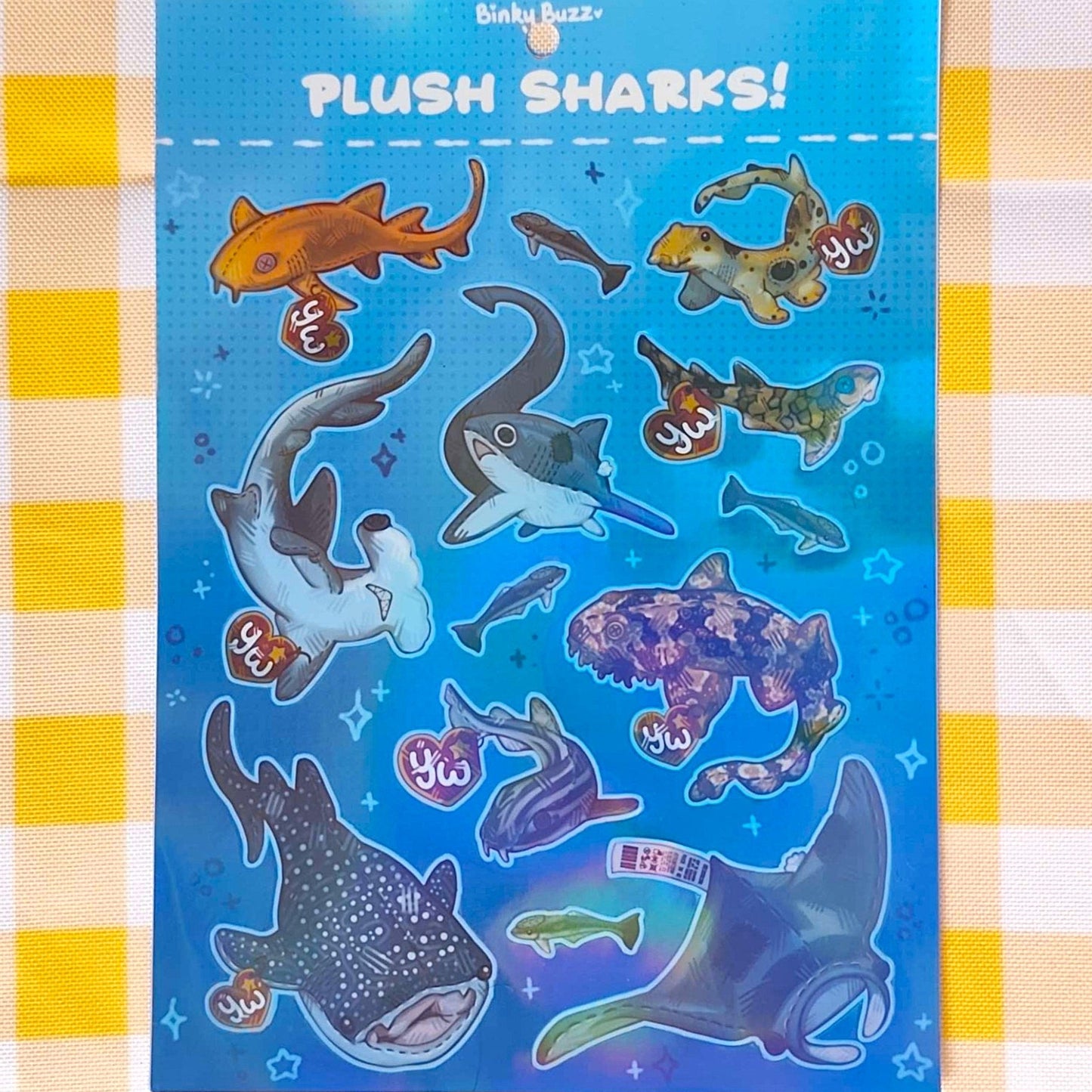 Plush Shark Sticker Sheet