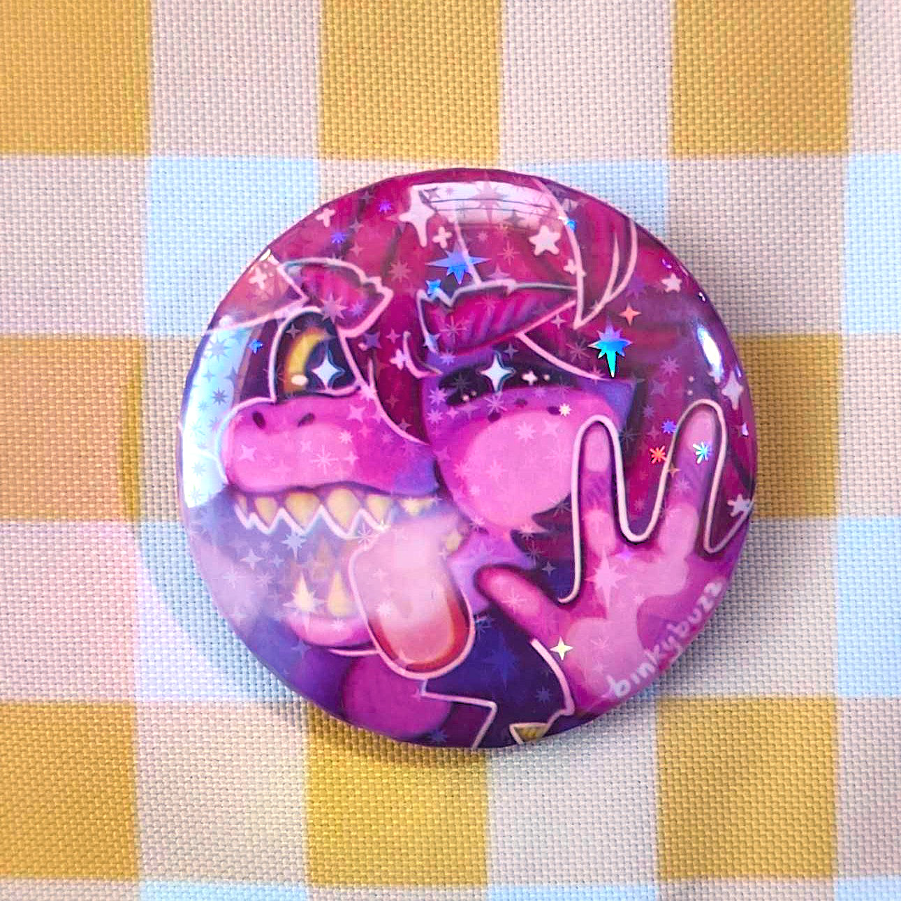 Deltarune Susie smooshed badge!